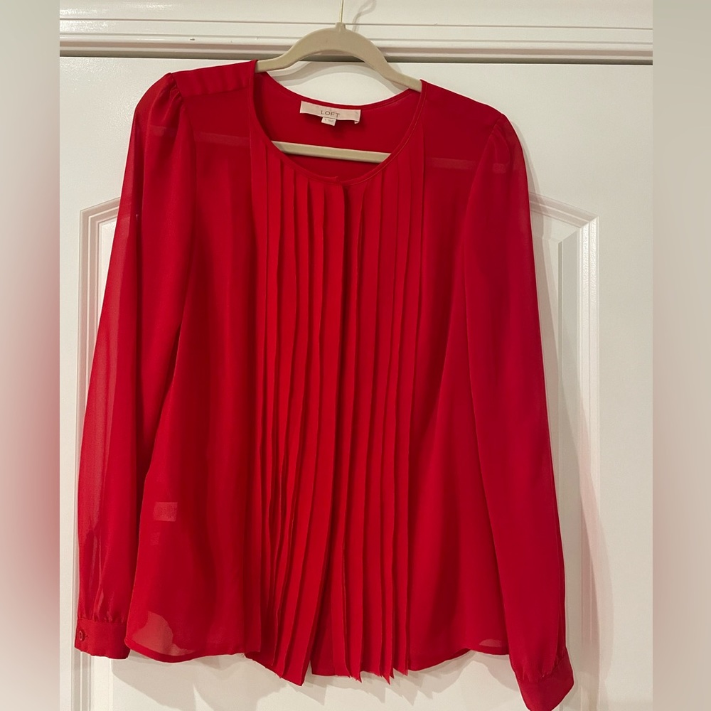 Loft red blouse